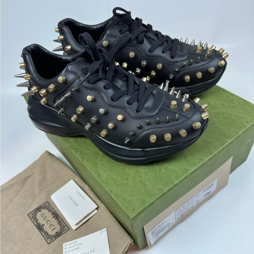 Gucci Studded Rython Sneakers - Picture 1 of 10
